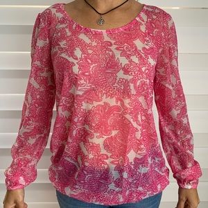 Cortelle pink and white blouse